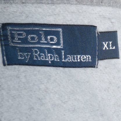 Ralph Lauren Men's Grey XL Cardigan Sweatshirt with Logo Patch