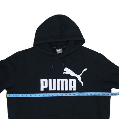 Puma Men's Black XL Pullover Hoodie with Logo Print