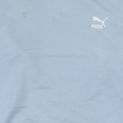 Puma Women's Blue Logo Crew Neck Pullover Sweatshirt Size M