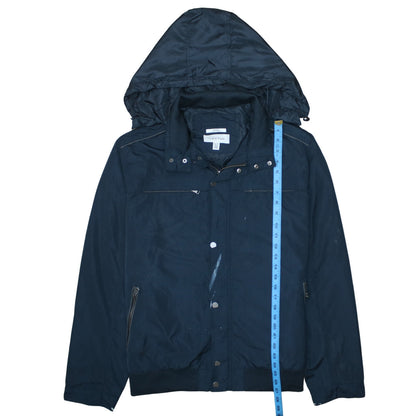 Calvin Klein Men's Blue XL Hooded Water-Resistant Jacket