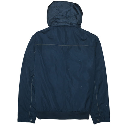 Calvin Klein Men's Blue XL Hooded Water-Resistant Jacket