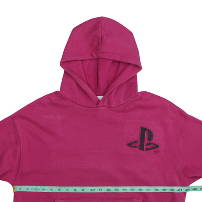 Zara Girls Pink PlayStation Pullover Hoodie 13-14 Years Logo Fleece