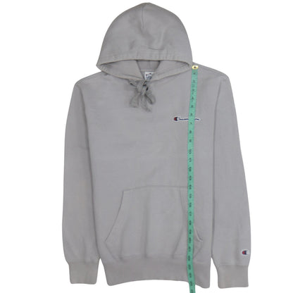 Champion Men's Grey Small Pullover Hoodie with Logo