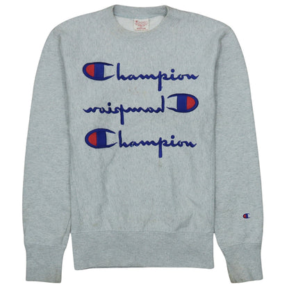 Champion Women’s Grey Reverse Weave Logo Sweatshirt Size M