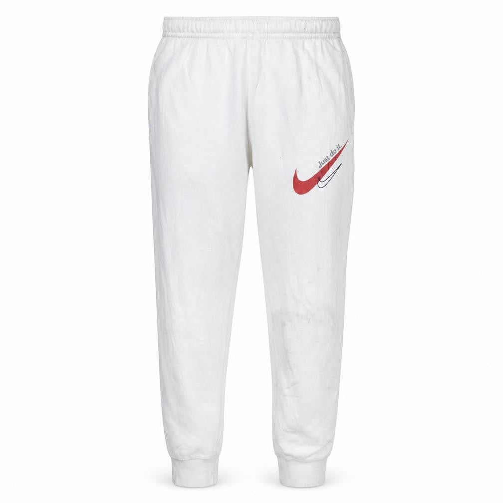 Nike Men's White XS Jogger Sweatpants with Red Logo