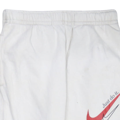 Nike Men's White XS Jogger Sweatpants with Red Logo