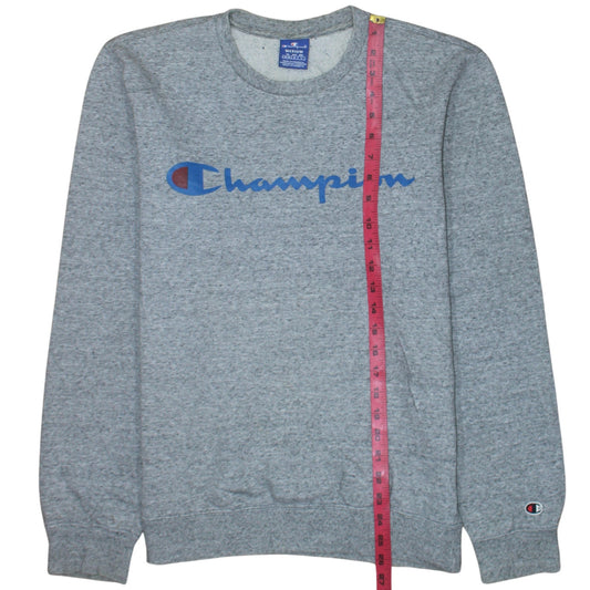 Champion Men’s Grey Crew Neck Logo Sweatshirt Size M