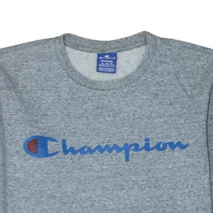 Champion Men’s Grey Crew Neck Logo Sweatshirt Size M