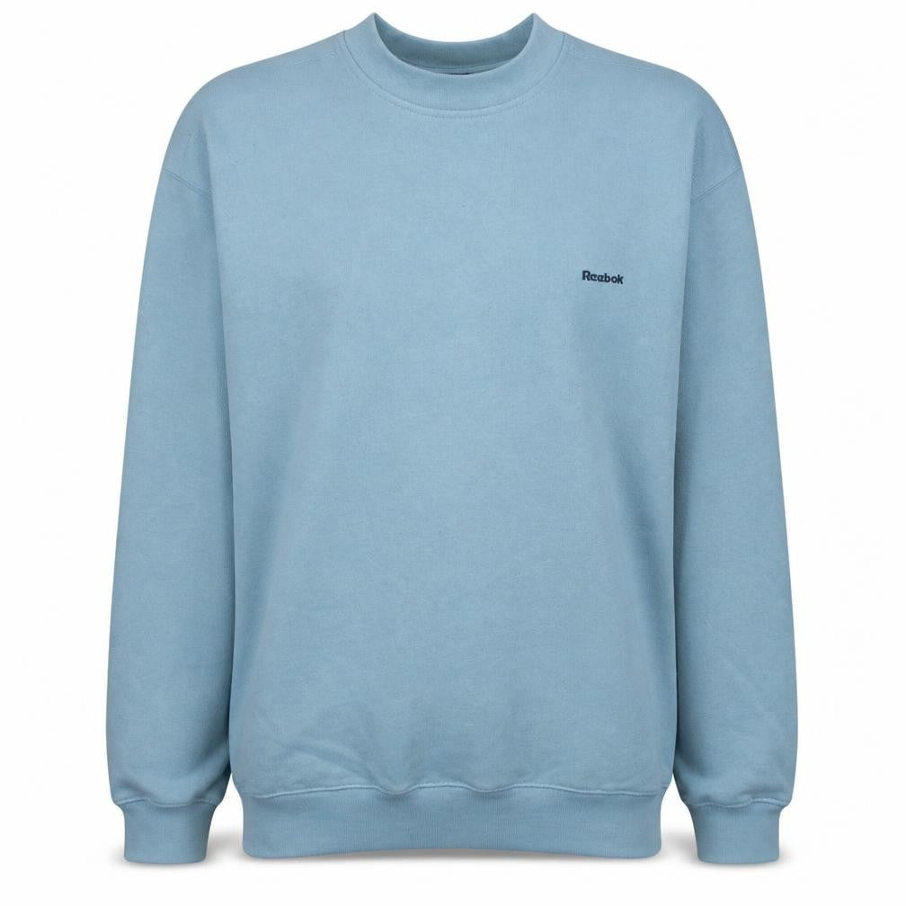 Reebok Mens Blue Crew Neck Pullover Sweatshirt Size S