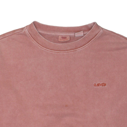 Levi's Womens Pink Pullover Sweatshirt XS Cotton Crew Neck Casual