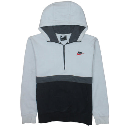 Nike Men's Grey 1/2 Zip Hoodie Size M Fleece Pullover Sweatshirt