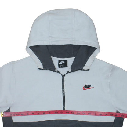 Nike Men's Grey 1/2 Zip Hoodie Size M Fleece Pullover Sweatshirt