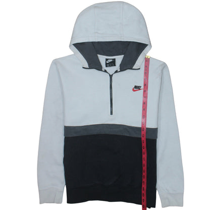 Nike Men's Grey 1/2 Zip Hoodie Size M Fleece Pullover Sweatshirt