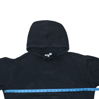 Adidas Women's Black Size 10 Pullover Hoodie with Logo and Pockets