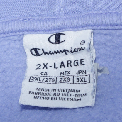 Champion Womens Lilac Pullover Hoodie 2XL Cotton Blend Casual