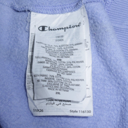 Champion Womens Lilac Pullover Hoodie 2XL Cotton Blend Casual