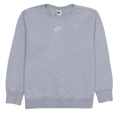 Nike Girls Grey XL Pullover Fleece Sweatshirt Sports Logo Crew Neck