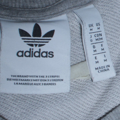 Adidas Men's Grey Crew Neck Pullover Sweatshirt Size M Regular Fit