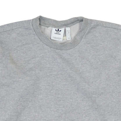 Adidas Men's Grey Crew Neck Pullover Sweatshirt Size M Regular Fit