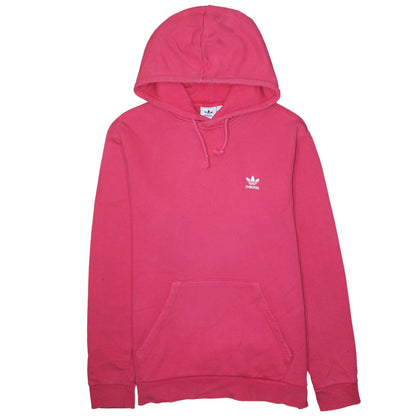 Adidas Womens Pink Pullover Hoodie L Cotton Casual Sweatshirt