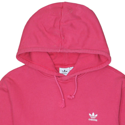 Adidas Womens Pink Pullover Hoodie L Cotton Casual Sweatshirt