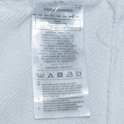 Adidas Women White Logo Crew Neck Pullover Sweatshirt Size L