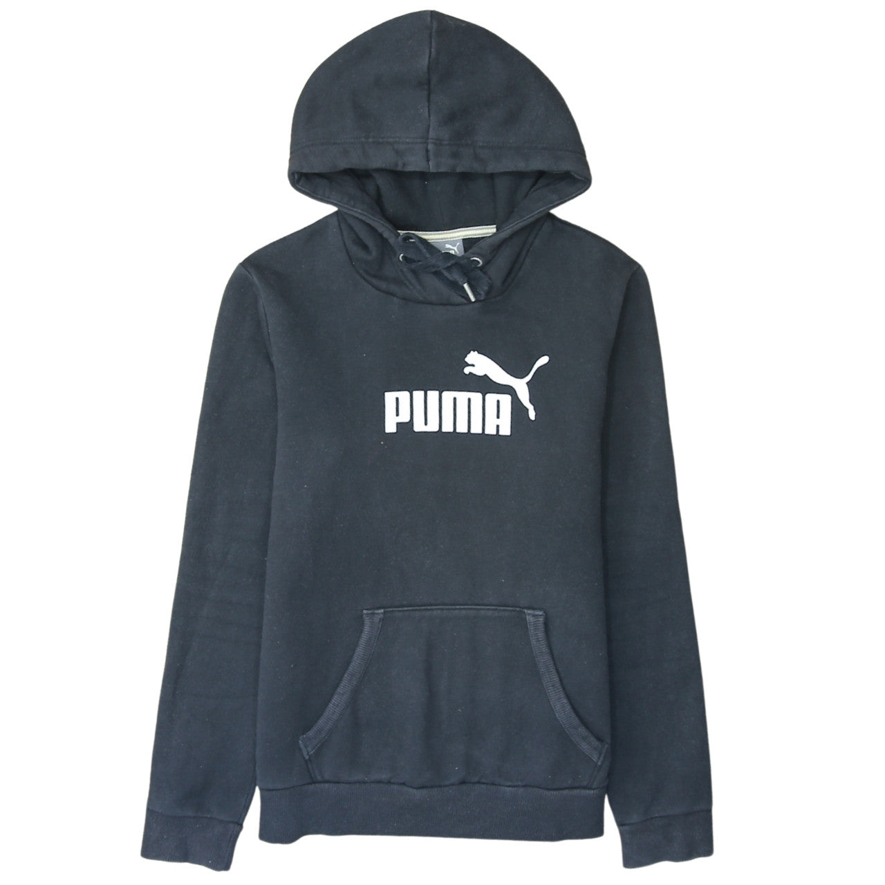 Puma Womens Black Pullover Hoodie Size 12 Hooded Sweatshirt