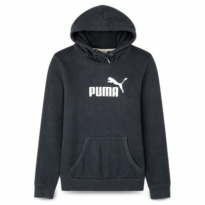 Puma Womens Black Pullover Hoodie Size 12 Hooded Sweatshirt