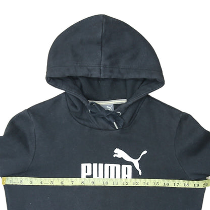 Puma Womens Black Pullover Hoodie Size 12 Hooded Sweatshirt