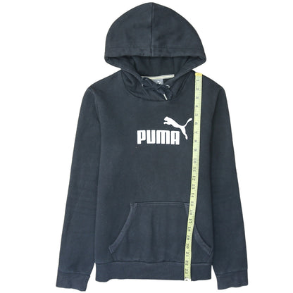 Puma Womens Black Pullover Hoodie Size 12 Hooded Sweatshirt