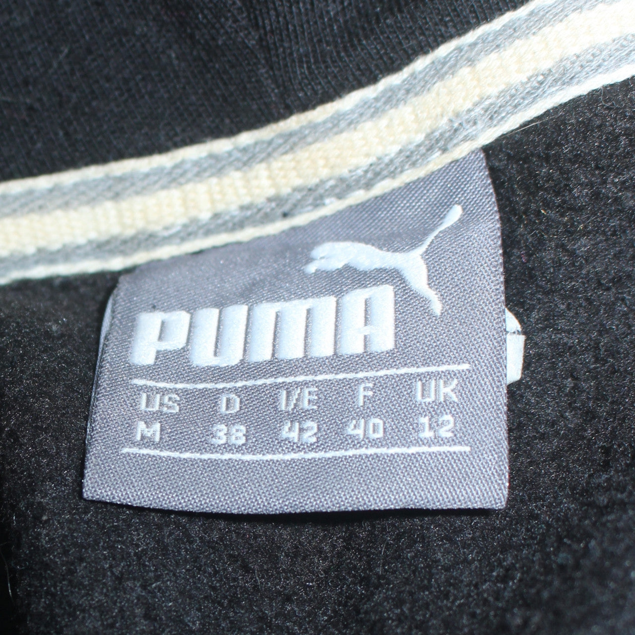 Puma Womens Black Pullover Hoodie Size 12 Hooded Sweatshirt