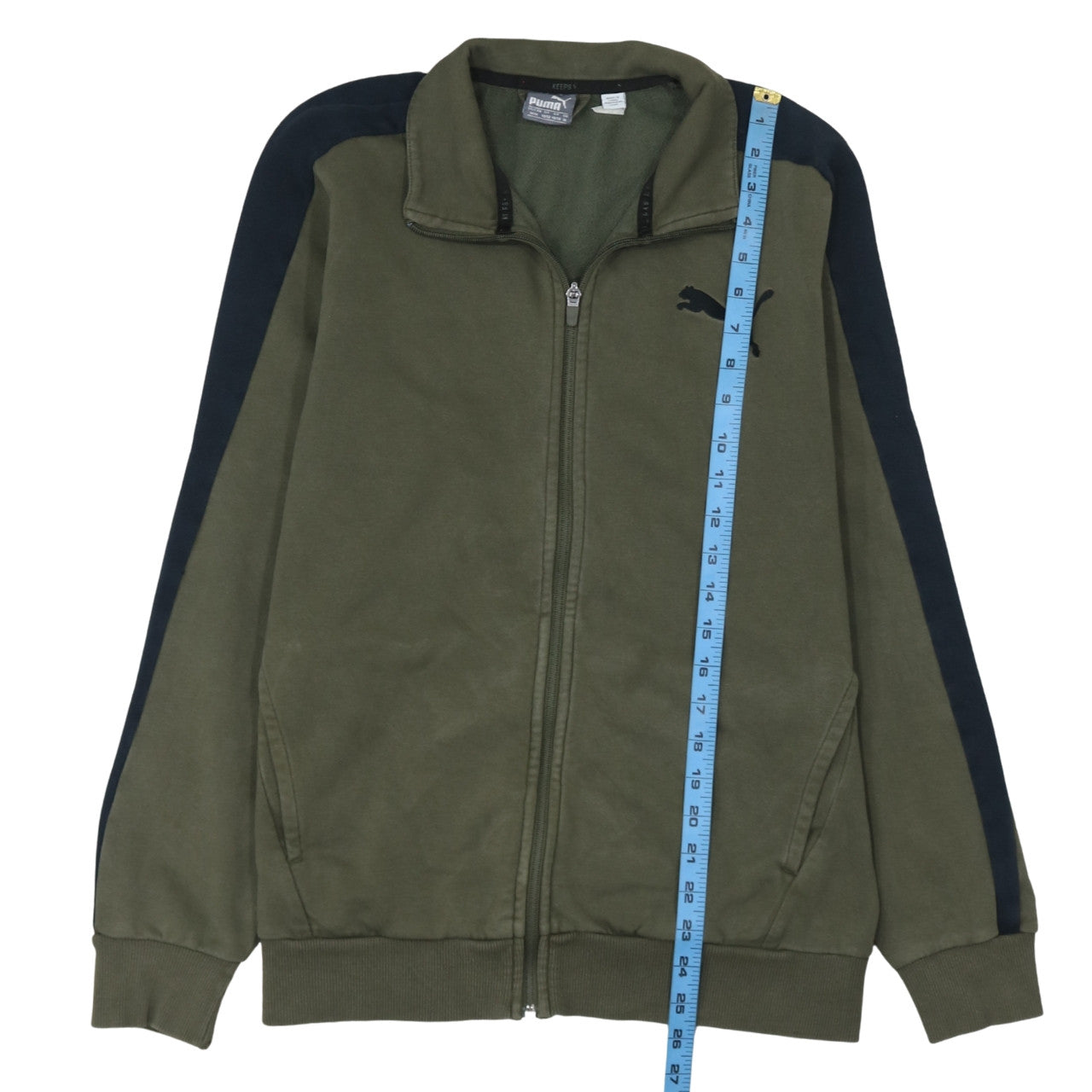 Puma Men’s Green Full Zip Sweatshirt M Regular Fit