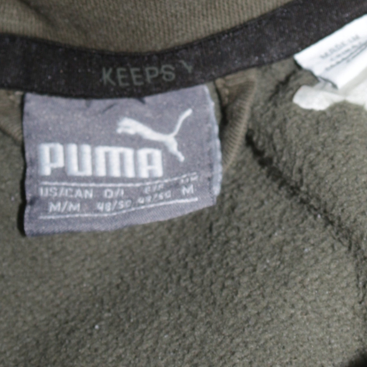 Puma Men’s Green Full Zip Sweatshirt M Regular Fit