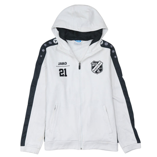 Jako Men's White SSV Bergisch Born Full Zip Hoodie Size S