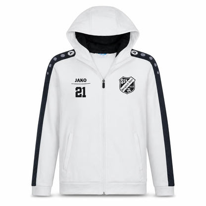 Jako Men's White SSV Bergisch Born Full Zip Hoodie Size S