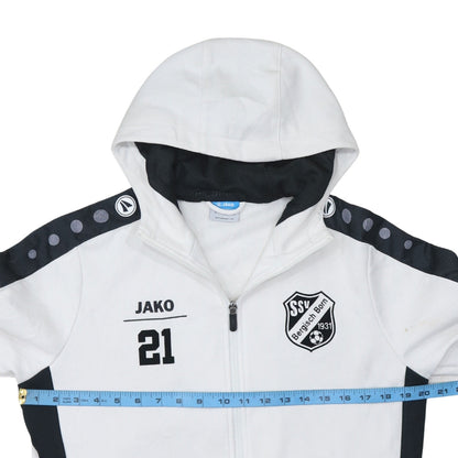 Jako Men's White SSV Bergisch Born Full Zip Hoodie Size S