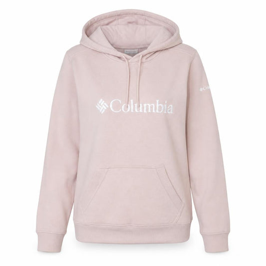 Columbia Womens Pink Pullover Hoodie Small Casual Logo Sweatshirt