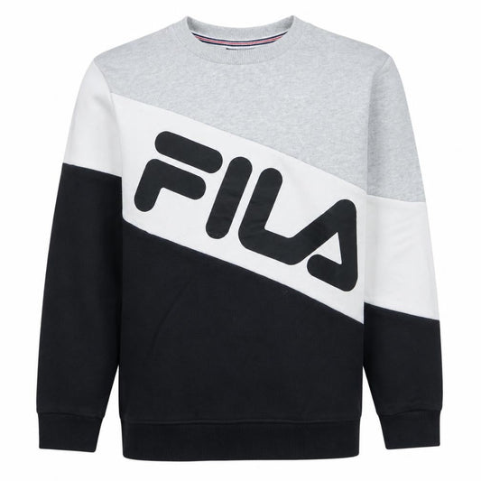 Front view of Fila Men's Multicoloured XS Pullover Crew Neck Sweatshirt