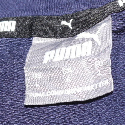 Puma Men's Blue Team Danmark Pullover Hoodie Size L Sports Style