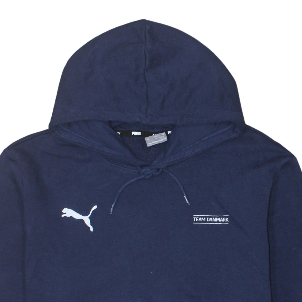 Puma Men's Blue Team Danmark Pullover Hoodie Size L Sports Style
