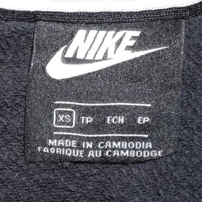 Nike Womens Black XS Pullover Sweatshirt with Allover Logo Print