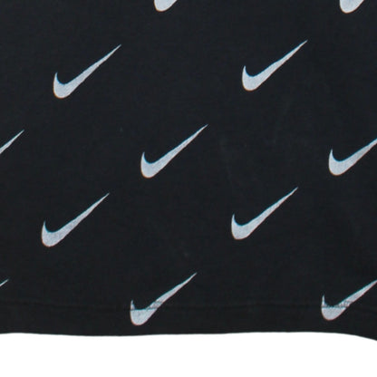 Nike Womens Black XS Pullover Sweatshirt with Allover Logo Print