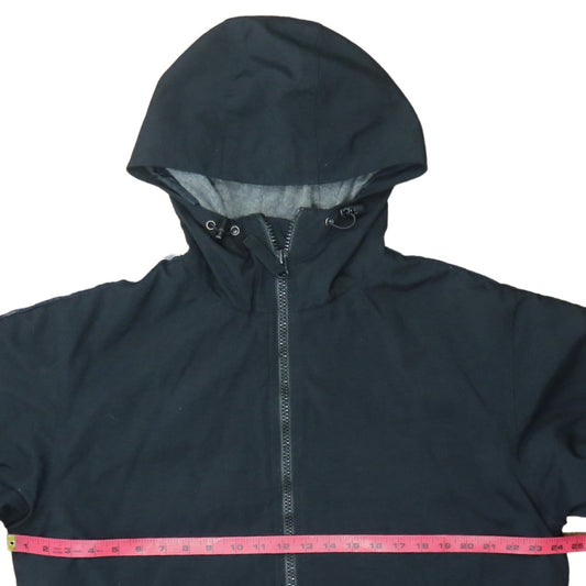 GAP Men's Black Hooded Nylon Full Zip Lined Winter Jacket Size S