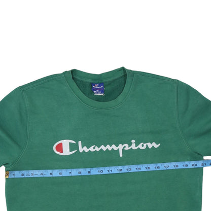 Champion Mens Green Medium Crew Neck Pullover Sweatshirt