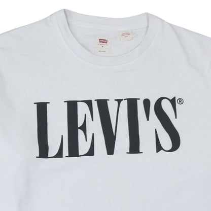 Levi's Womens White Relaxed Fit Logo Sweatshirt Size M