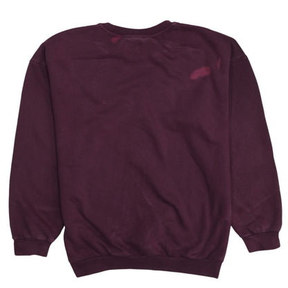 Adidas Womens Burgundy Crew Neck Sweatshirt Size 8 Regular Fit