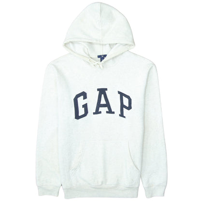 GAP Women Beige Hooded Pullover Sweatshirt Medium Cotton Fleece
