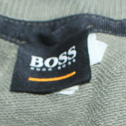 Hugo Boss Men Green Small Pullover Crew Neck Sweatshirt