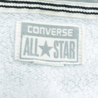 Converse Men Grey Full Zip Hoodie Size M Lightweight All Star Logo