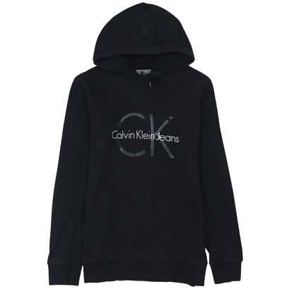 Calvin Klein Jeans Men's Black Logo Pullover Hoodie Size M